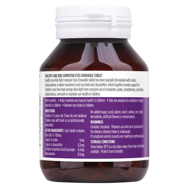 Viên nhai bổ mắt cho bé Healthy Care Kids Computer Eyes 60 viên 2